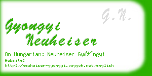 gyongyi neuheiser business card